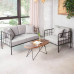Simple Style Iron Chair Table Sofa Seat Combination For Bar Cafe Restaurant Simple Style Iron Chair Table Sofa Seat Combination For Bar Cafe Restaurant