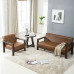 Simple Leisure Handrail Solid Wood Sofa For Cafe Bar Restaurant