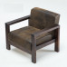 Simple Leisure Handrail Solid Wood Sofa For Cafe Bar Restaurant