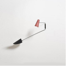 Serge Mouille Style Art Red Aluminum Lampshade Wall Lamp