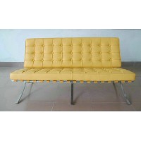 Barcelona Style Loveseat Two Seaters Sofa In PU Leather