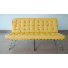 Barcelona Style Loveseat Two Seaters Sofa In PU Leather
