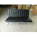 Black Barcelona Loveseat Two Seaters Sofa