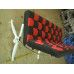 Red And Black Barcelona Checked Loveseat Two Seaters Sofa