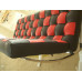 Red And Black Barcelona Checked Loveseat Two Seaters Sofa