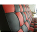 Red And Black Barcelona Checked Loveseat Two Seaters Sofa