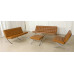Barcelona Style Loveseat Two Seaters Sofa In Full Aniline Leather