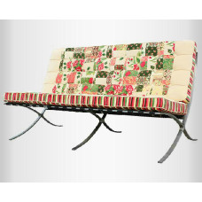 Print Fabric Barcelona Three Seaters Sofa