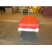 Red Barcelona Short Bench In Stainless Steel Frame Red Barcelona Short Bench In Stainless Steel Frame