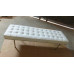 White Barcelona Long Bench In Stainless Steel Frame