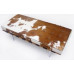 Pony Skin Leather Barcelona Style Bench With No Piping
