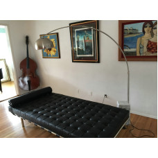 Black Barcelona Daybed With Stainless Steel Frame