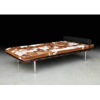 Pony Skin Leather Barcelona Style Daybed