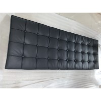 Barcelona Loveseat Cushions And Straps in Black PU Leather