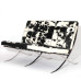 Cowhide Barcelona Loveseat Cushions With No Piping Cowhide Barcelona Loveseat Cushions With No Piping