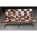 Pony Skin Leather Barcelona Loveseat Cushions