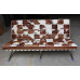 Pony Skin Leather Barcelona Loveseat Cushions