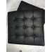 Black Barcelona Ottoman Cushion In Italian Leather