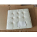 Off White Barcelona Ottoman Cushion In Italian Leather Off White Barcelona Ottoman Cushion In Italian Leather