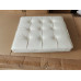 Off White Barcelona Ottoman Cushion In Italian Leather Off White Barcelona Ottoman Cushion In Italian Leather