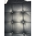 Black Barcelona Ottoman Cushion In Italian Leather