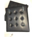 Black Barcelona Ottoman Cushion In Italian Leather