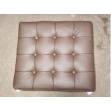Chocolate Brown Barcelona Ottoman Cushion In Italian Leather