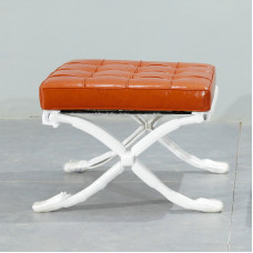 Barcelona Ottoman Cushions And Straps In Full Aniline Leather