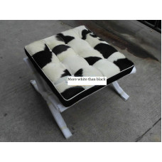 Cowhide Barcelona Ottoman Cushions With No Piping