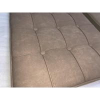 Barcelona Ottoman Cushion in Sueded Leather Artificial Nubuck Leather