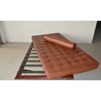 Barcelona Bolster Cylindrical Pillow For Daybed Or Bench Or Chair In Nappa Leather Barcelona Bolster Cylindrical Pillow For Daybed Or Bench Or Chair In Nappa Leather