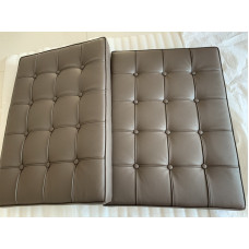 Chocolate Brown Barcelona Chair Cushions In PU Leather