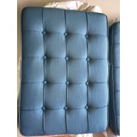 Blue Rhombic Fabric Barcelona Chair Cushions