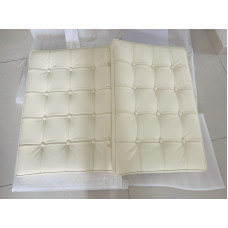 Cream White 4012 Nappa Leather Barcelona Chair Cushions and Straps