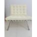 Cream White 4012 Nappa Leather Barcelona Chair Cushions and Straps