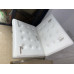White Nappa Leather Barcelona Chair Cushions and Straps