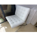 White Nappa Leather Barcelona Chair Cushions and Straps