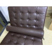 Dark Coffee Brown Nappa Leather Barcelona Chair Cushions and Straps Dark Coffee Brown Nappa Leather Barcelona Chair Cushions and Straps