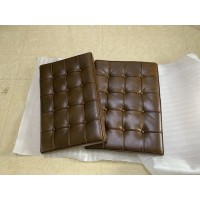 Barcelona Chair Cushions And Straps In Coffee Brown Full Aniline Leather
