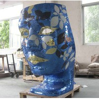 Face Mask Chair With Mosaic Tile