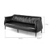 Retro Eggplant Leather Sofa