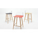 Muuto Style Nerd Stool In Nude Plastic With Wood