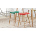 Muuto Style Nerd Stool In Nude Plastic With Wood