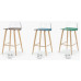 Muuto Style Nerd Stool In Nude Plastic With Wood