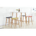 Muuto Style Nerd Stool In Nude Plastic With Wood
