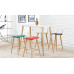 Muuto Style Nerd Stool In Nude Plastic With Wood