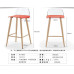 Muuto Style Nerd Stool In Nude Plastic With Wood