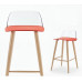 Muuto Style Nerd Stool In Nude Plastic With Wood