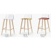 Muuto Style Nerd Stool In Nude Plastic With Wood