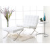 Barcelona Style Chair With Ottoman In PU Leather